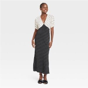 A New Day - Polka Dot Midi Dress, NWT, M